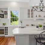 Renovated Kitchen with Chandelier | Sheridan Stone AUST.